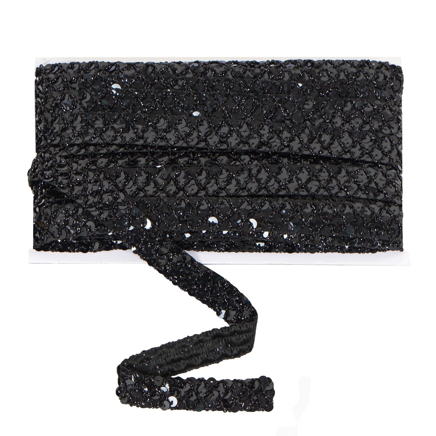Sewing Sequin Trim 0.9 Inch 4 Row, 25 Yards Glitter Sequin Ribbon Metallic Stretch Bling Strip DIY Craft Decoration