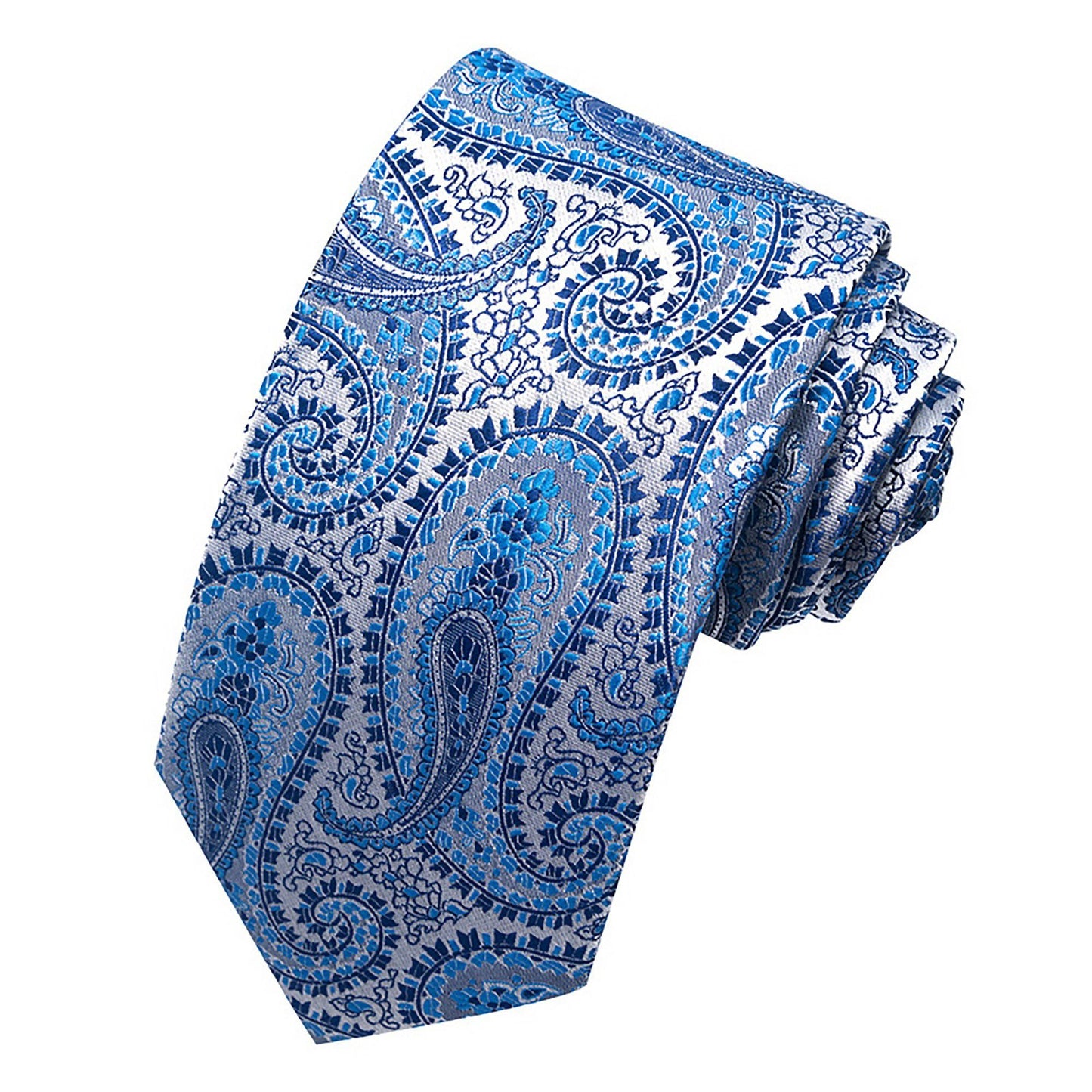 Men's Floral Print Tie with Woven Botanical Pattern and Classic Tapered Design
