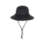 Wide Brim Straw Sun Hat with Chin Strap and Black Cord Detail for Outdoor Protection and Stylish Shade