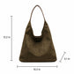 Oversized Suede-Like Hobo Shoulder Bag with Long Strap