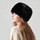 Faux Fur Pillbox Hat Soft Plush Brimless Winter Fashion Cap