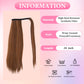Straight Ponytail Extension - 24 Inch Long Straight Wrap Around Ponytail for Women Clip Ponytail Hair Extensions Synthetic