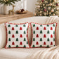 2 Pack Christmas Tree Pom Pom Decorative Throw Pillow Covers