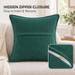 2 Pack Soft Ribbed Corduroy Throw Pillow Covers 18 x 18 Inch Solid Color