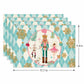 Christmas Nutcracker Placemats Set of 4 Holiday Dining Table Mats 11.8 x 17.7in