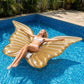 Inflatable Wing-Shaped Pool Float with Glitter Interior Durable PVC Water Lounge Float for Pool Beach Lake 55x108.2x47.2in