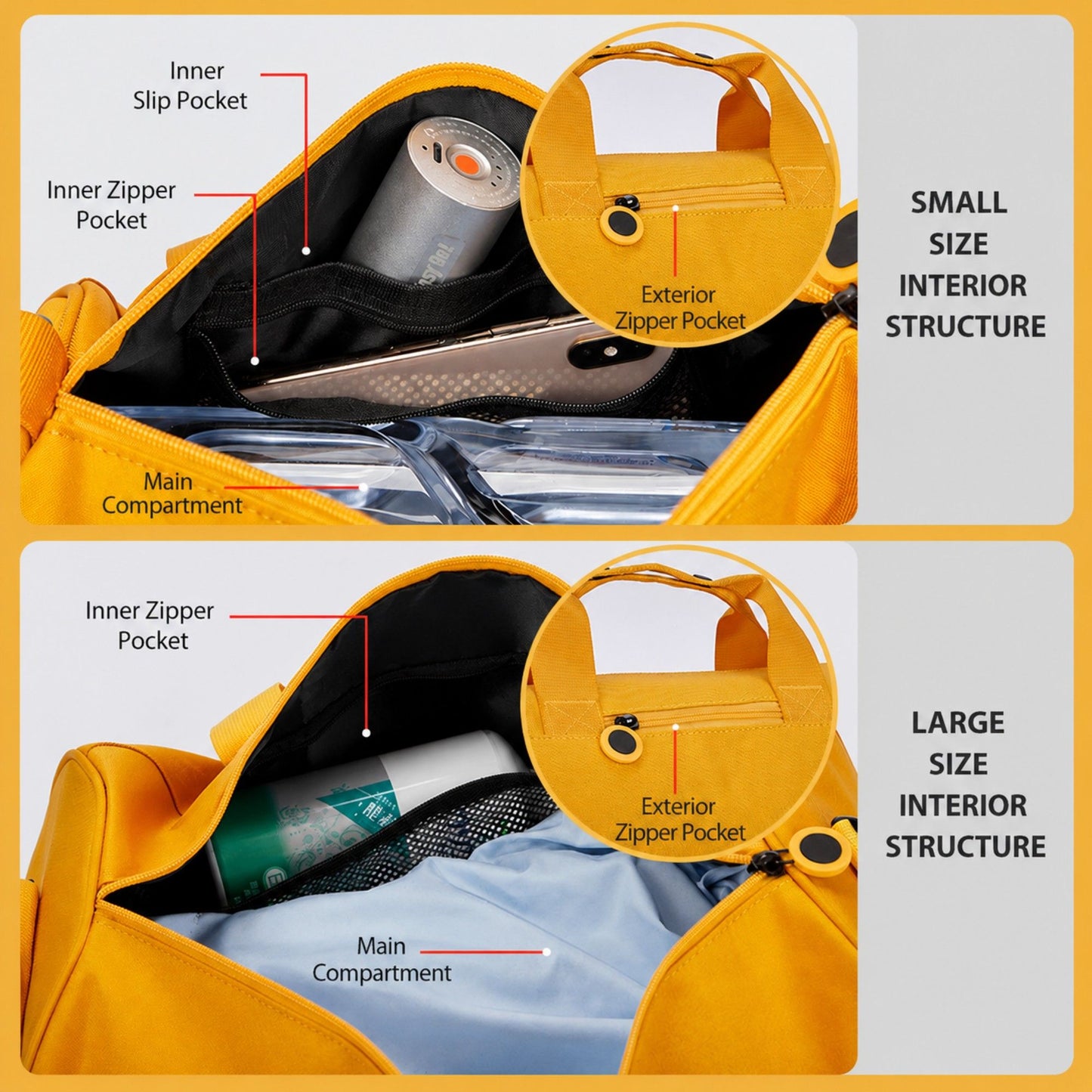 Lightweight Gym Duffel Bag with Adjustable Shoulder Strap