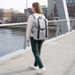 Large Flap Backpack with Drawstring Closure Buckle Straps Side Pockets and Padded Shoulder Straps