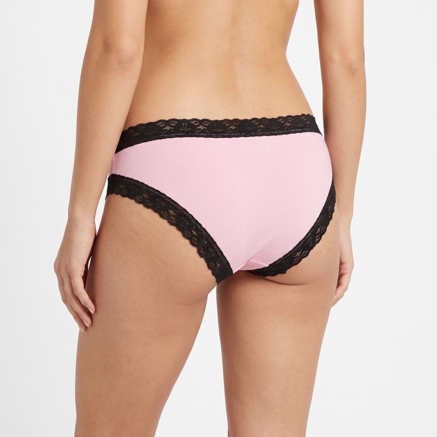 5 Pack Heart Print Lace Trim Bikini Underwear
