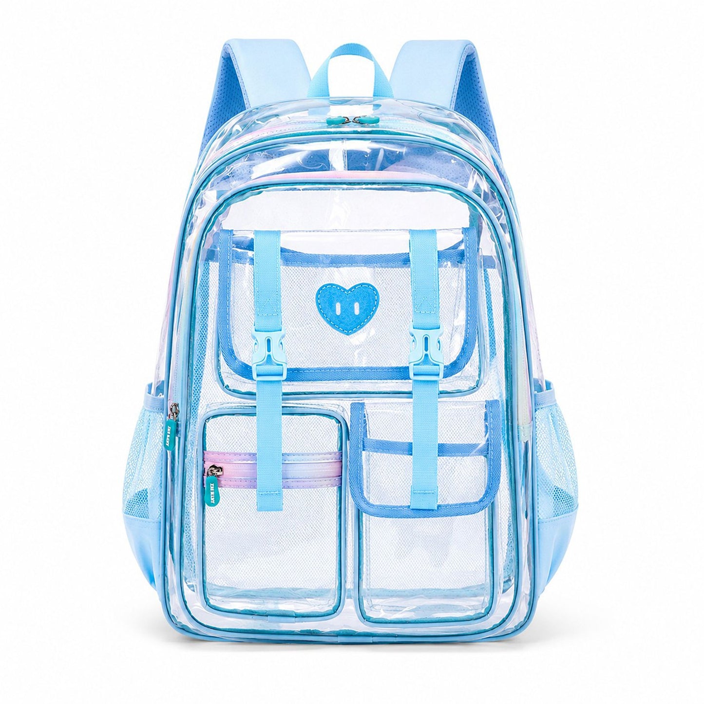 Clear Backpack with Multiple Pockets and Padded Straps