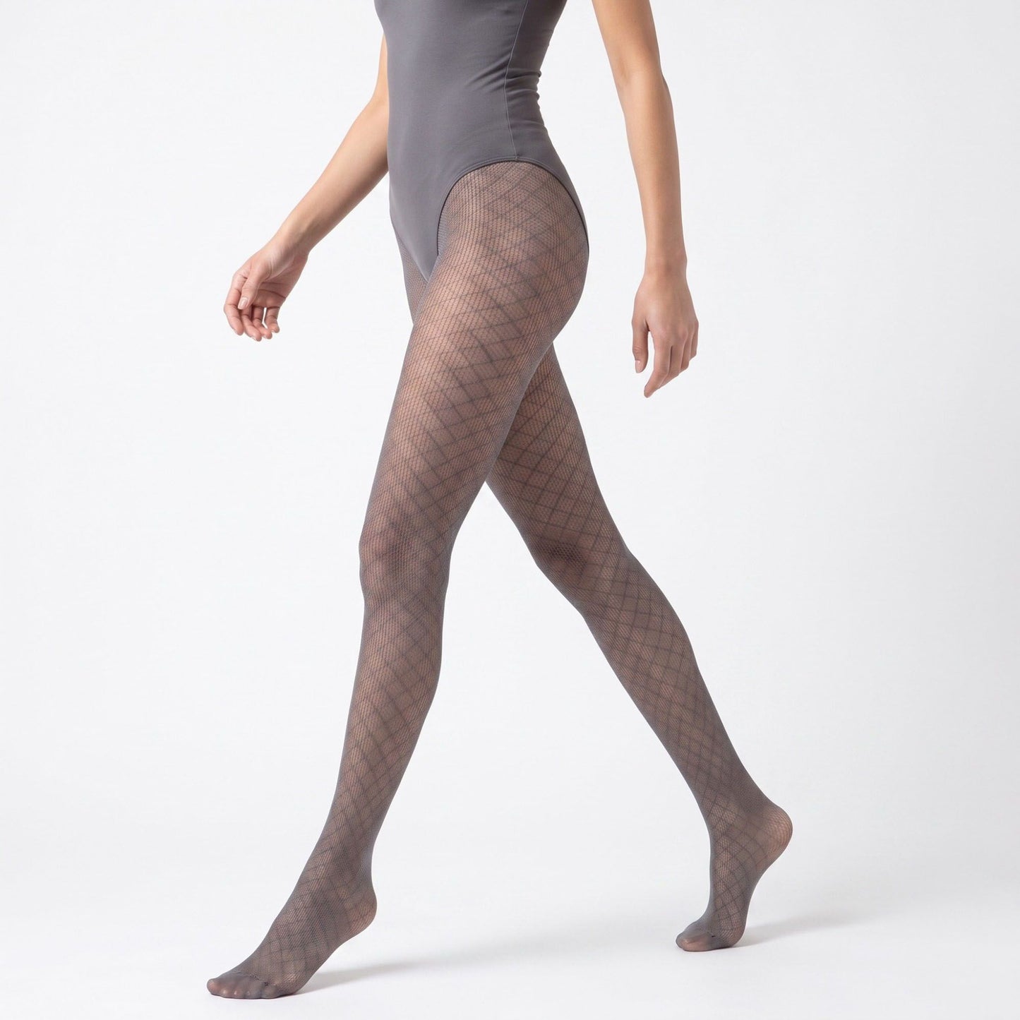 2-Piece Diamond Pattern Sheer Tights