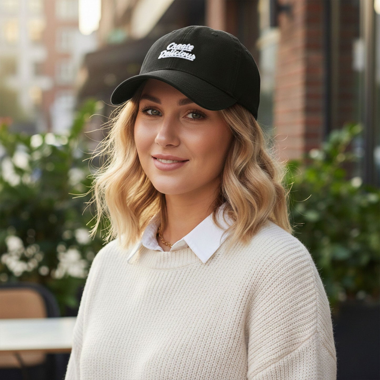 Womens Cotton Baseball Cap Adjustable Back Closure