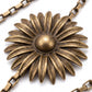 Vintage Sunflower Metal Waist Chain Adjustable Retro Body Belt Floral Inspired Waist Jewelry 47.2in