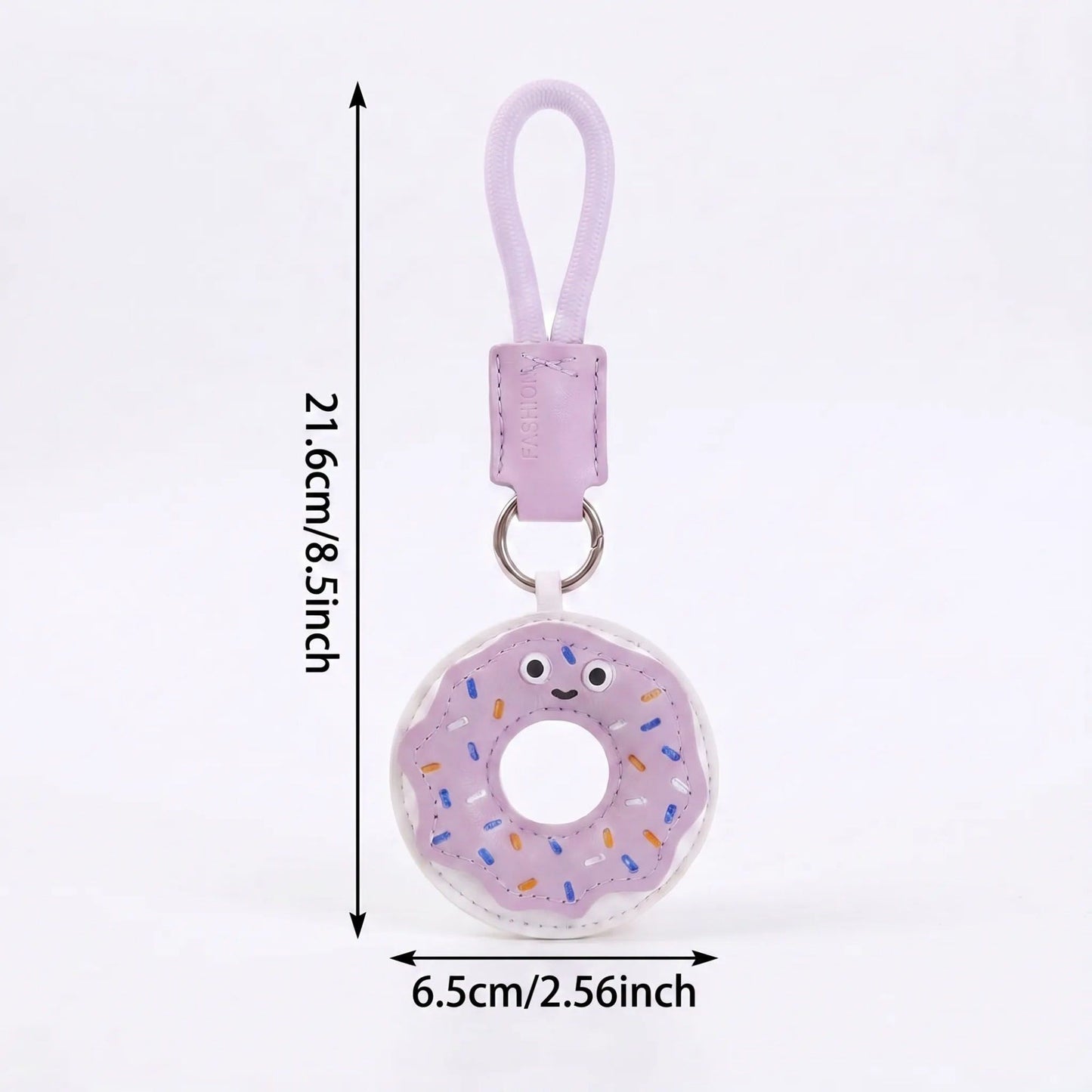2-Piece Womens Padded Bag Charm with Hanging Strap and Stitched Detail
