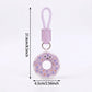 2-Piece Womens Padded Bag Charm with Hanging Strap and Stitched Detail