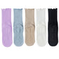 5 Pairs Anti-Slip Crew Yoga Socks Soft Cotton Grip Sole Seamless Toe Design for Pilates Indoor Workouts