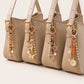 Amber & Gold Bohemian Multi-Charm Bag Charm Key Chain 4-Piece Set