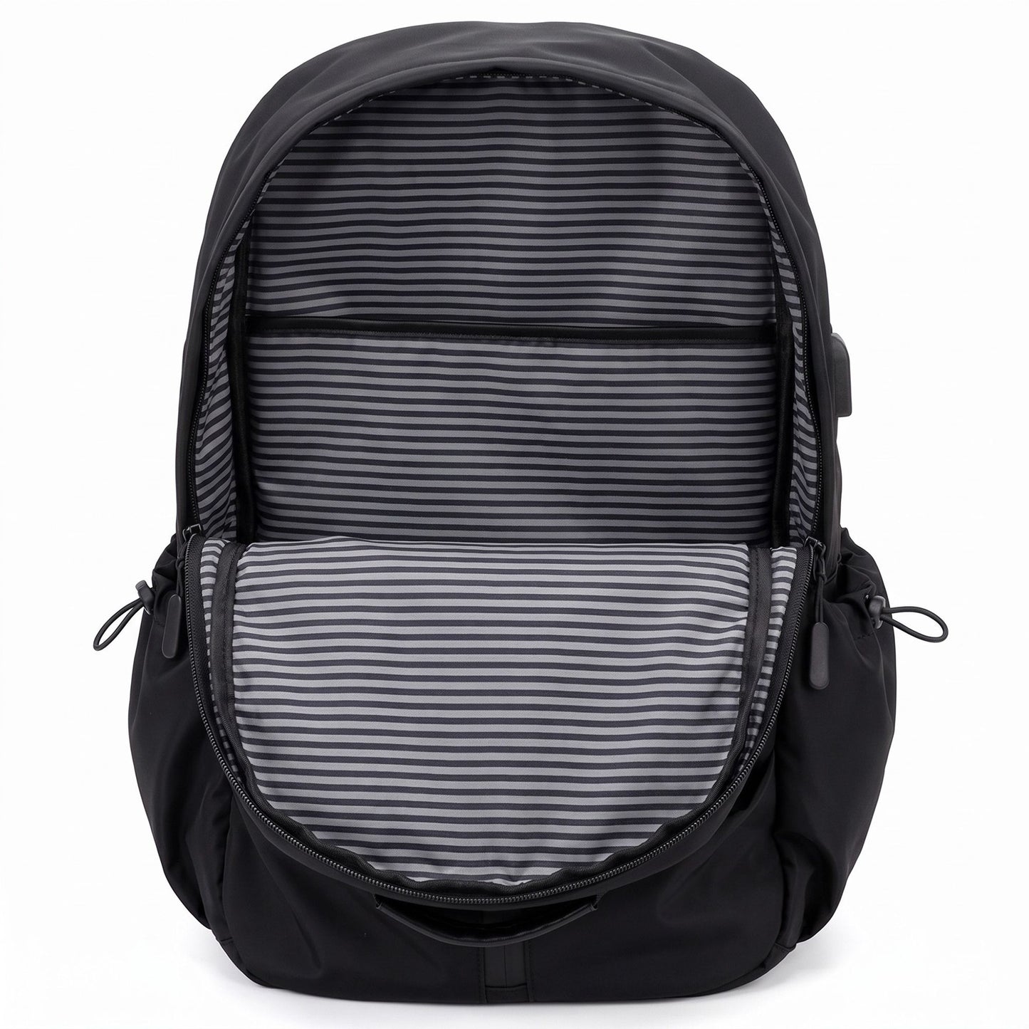 Multi-Pocket Commuter Travel Backpack with Padded Straps and Side Pockets