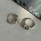 Women's Huggie Hoop Earrings with Ring Detail