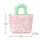 Printed Lunch Tote Bag with Padded Handles and Zipper Closure
