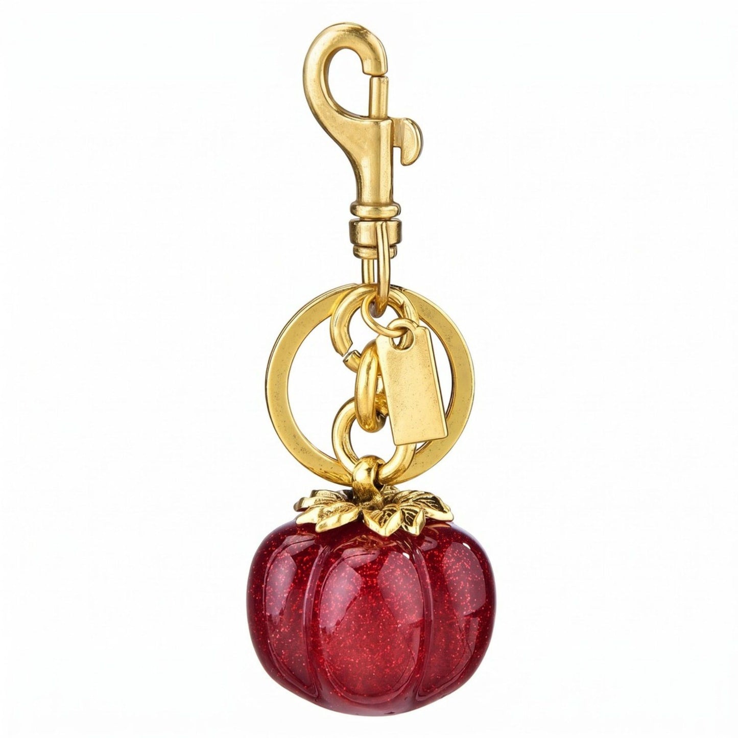 Glitter Pumpkin Keychain and Bag Charm