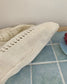 Knit Tote Bag Floral Pattern Shoulder Bag Open Top Casual Everyday Carry Handbag