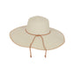 Wide Brim Straw Sun Hat with Braided Cord Detail Lightweight Packable Design for Beach Outdoor Protection