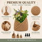 Woven Cotton Rope Hanging Basket Set Wall Storage Organizer with Hooks