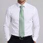 Men's Textured Solid Color Tie Gift Set with Matching Pocket Square Cufflinks and Silver Tie Clip