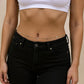 Delicate Rhinestone Waist Chain with Minimalist Thin Link Design and Adjustable Closure 45.5in