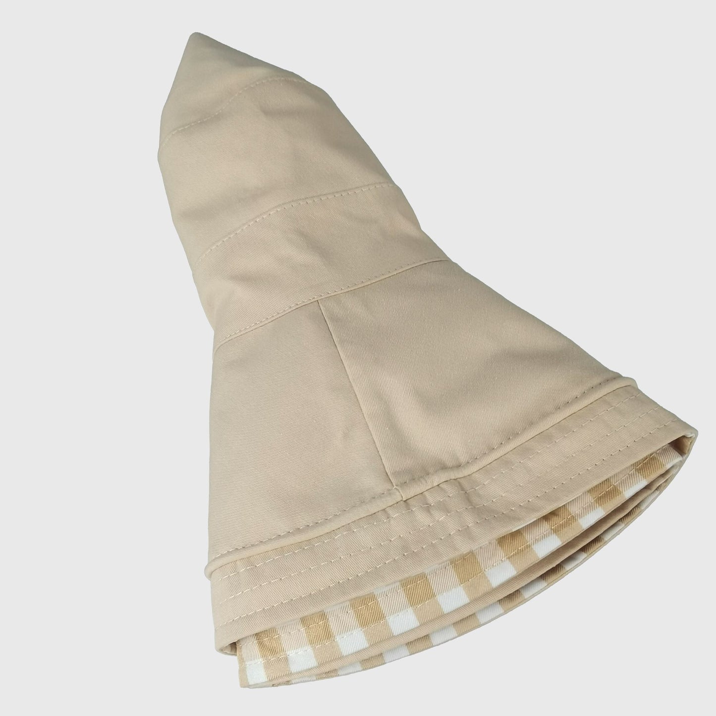 Women's Reversible Checkered Bucket Hat with Chin Strap