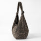 Oversized Leopard Print Hobo Shoulder Bag with Knotted Strap