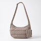 Horizontal Padded Crescent Hobo Bag with Detachable Mini Pouch and Adjustable Padded Shoulder Strap 10.2x3.9x6.3in