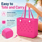 Large EVA Beach Tote Bag Water Resistant Pool Tote with Handles