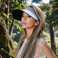 Women's Wide Brim Sun Visor Hat with Contrast Trim and Adjustable Back Strap