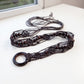 Woven Rope Belt with Large Circular Buckle and Bohemian Knot Detail 49in