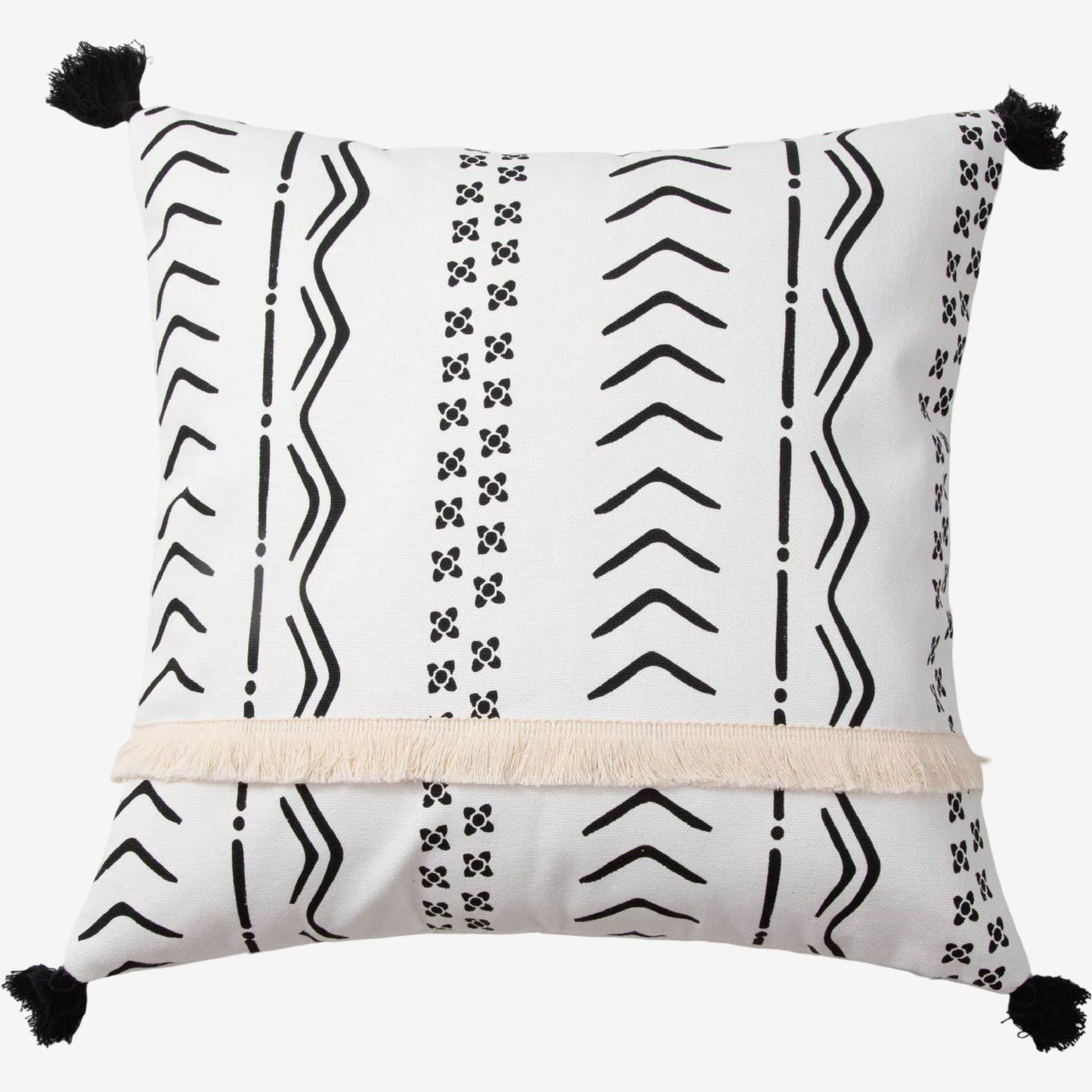 Cotton Throw Pillow 17.7*17.7 in Square Decorative Cushion for Living Room Bedroom