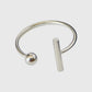 Women's Titanium Steel Open Adjustable Minimalist Statement Ring for Daily Wear