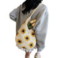 Sunflower Crochet Shoulder Tote Bag Large Capacity Handbag