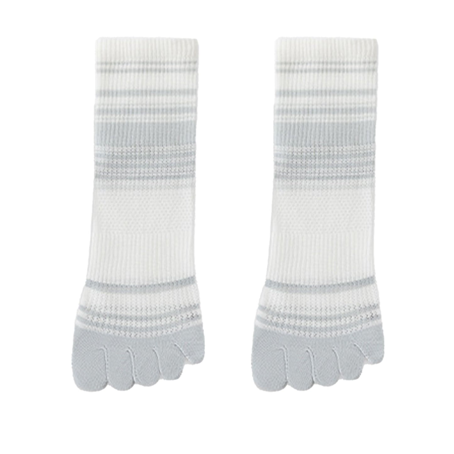 2 Pairs Women's Breathable Five-Toe Socks with Arch Support and Anti-Odor Lycra Stretch for Casual or Active Wear