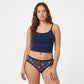 2 Pack Floral Print Bikini Underwear with Lace Trim