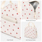 Floral Corduroy Insulated Lunch Tote Bag with Front Pocket and Zip Closure