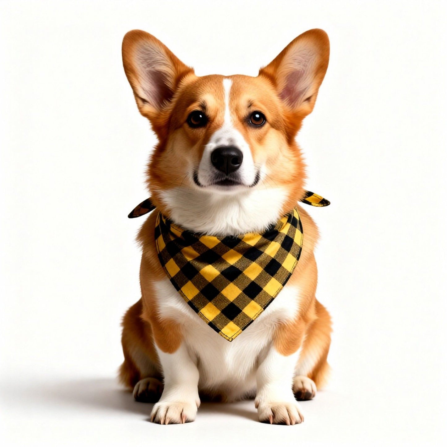 Red Plaid Pet Bandana Scarf Tie-On Triangle Neck Accessory Classic Buffalo Check