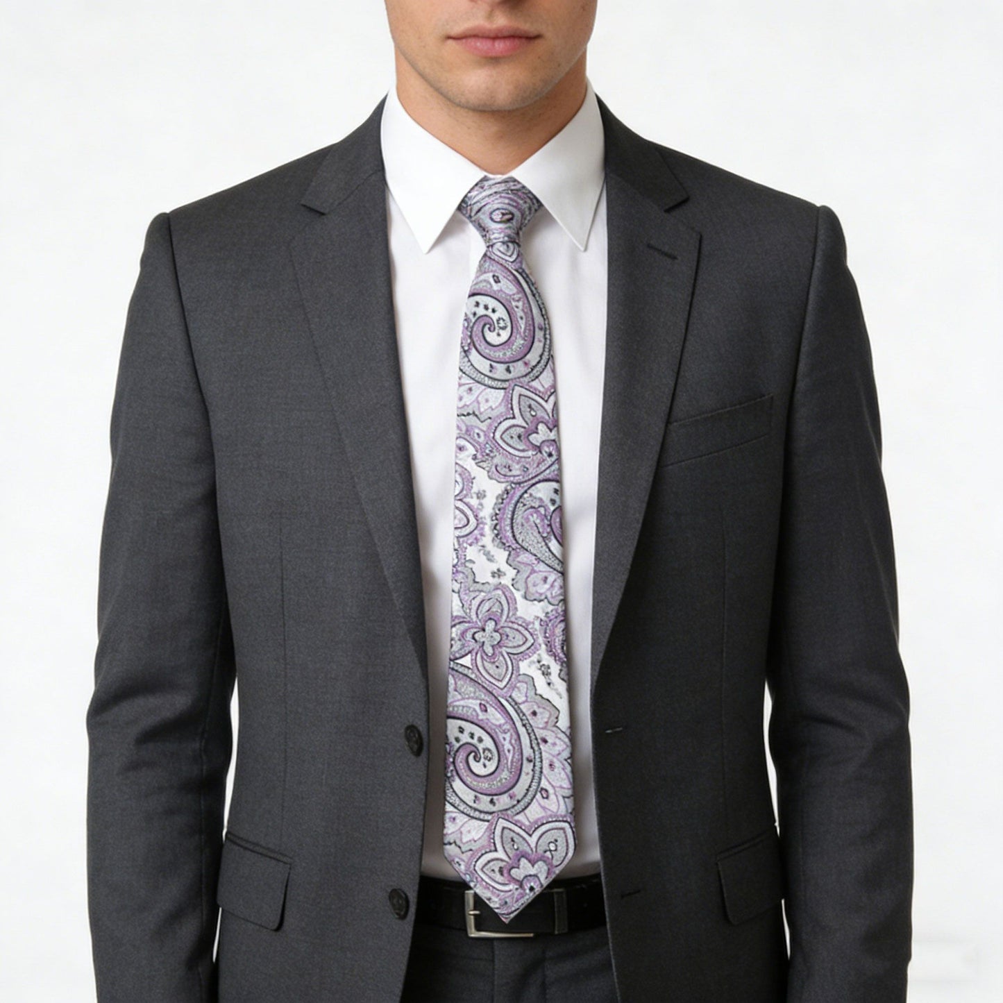 Men's Paisley Polyester Filament Tie - Formal/Casual Necktie for Weddings, Events & Stylish Daily Wear