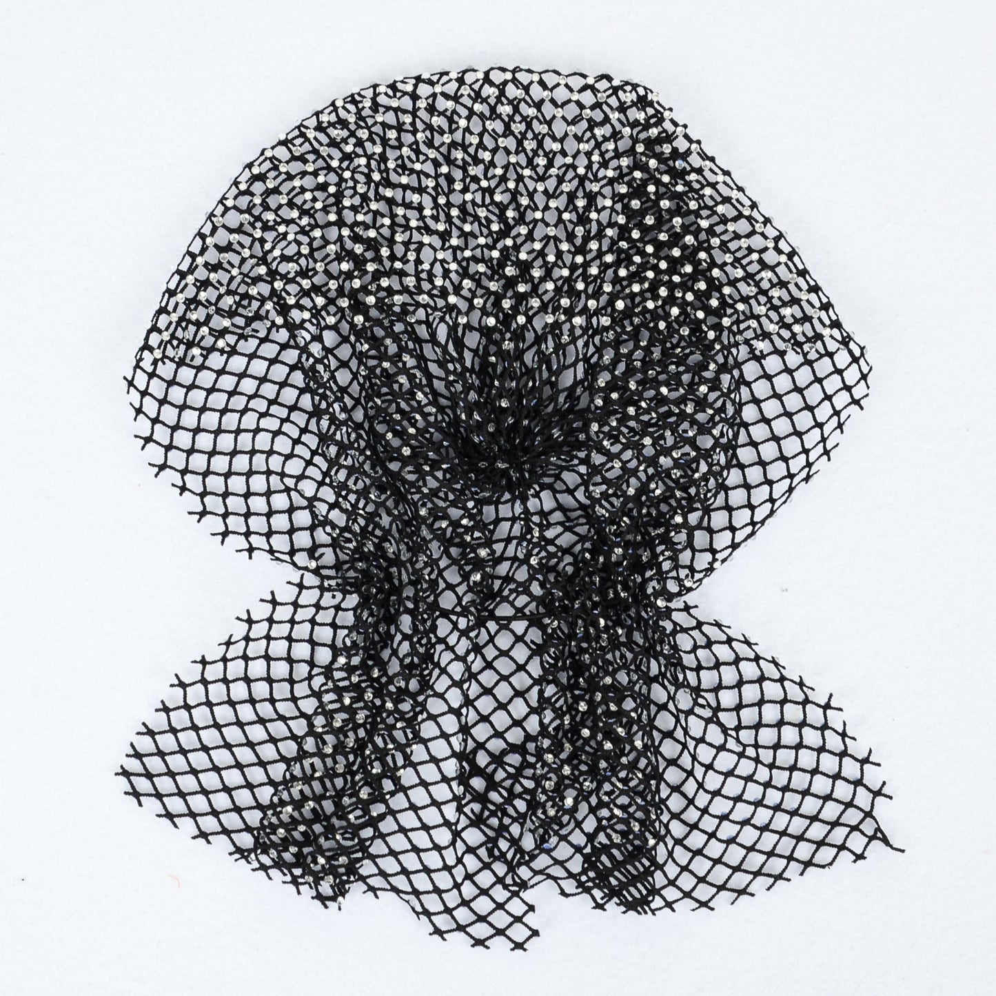 Rhinestone Mesh Head Wrap Sparkle Tie Back Hair Scarf