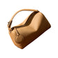 Pebbled Leather Satchel Bag with Top Handle Adjustable Crossbody Strap and Zipper Closure