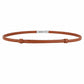 Skinny Waist Belt Thin Dress Belt with Metal Clasp 39.4 in