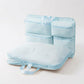 Travel Underwear Organizer Bag with Foldable Compartments and Zipper Pockets