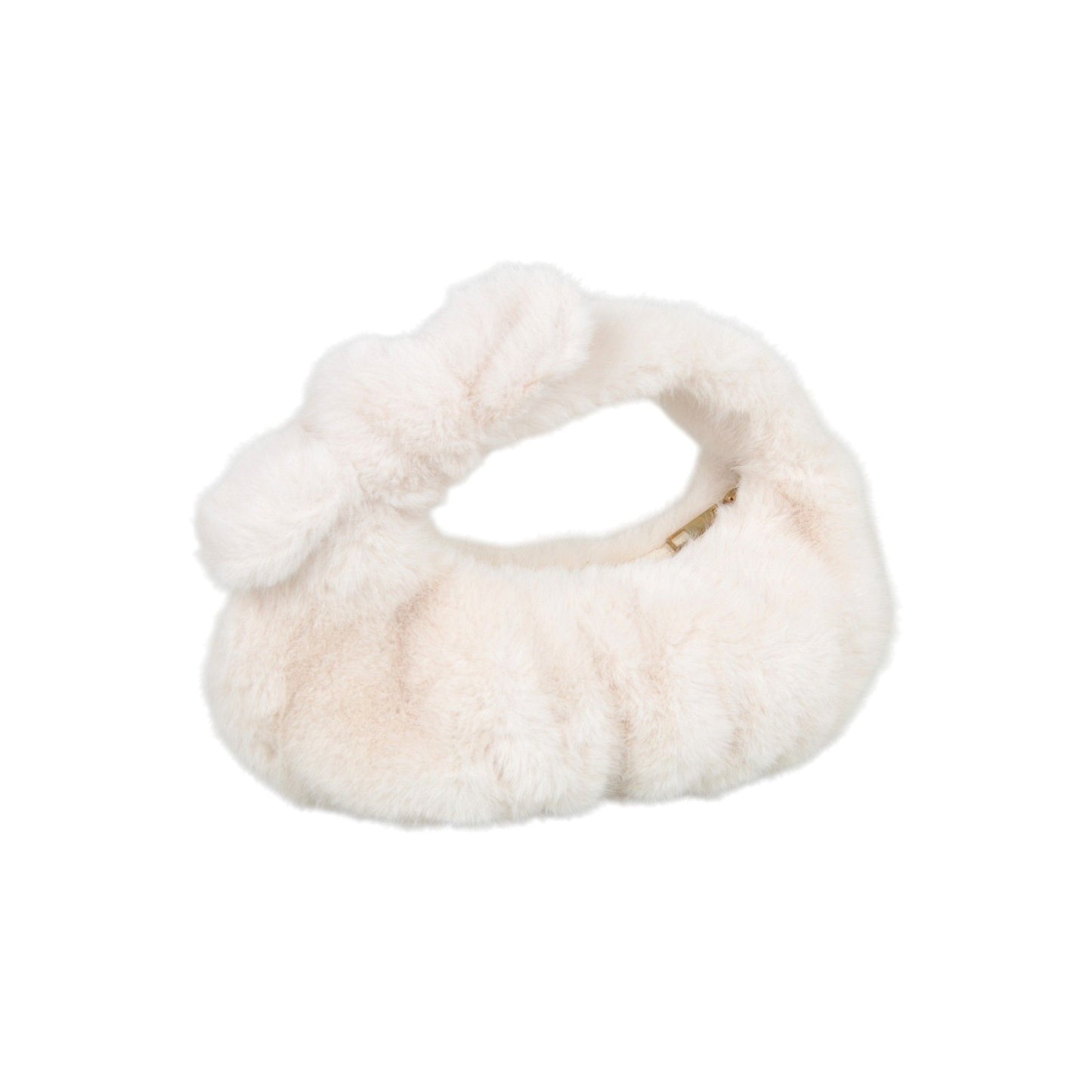 Soft Plush Bow Faux Fur Handbag Stylish Daily Shoulder Bag