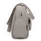 Multi-Pocket Shoulder Bag with Top Zipper and Front and Side Compartments 10x6.5x3.5in